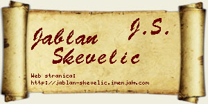 Jablan Skevelić vizit kartica